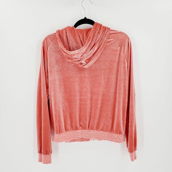 BARBIE Missguided Velvet Pink Hoodie Jacket Barbiecore - Picture 5 of 9